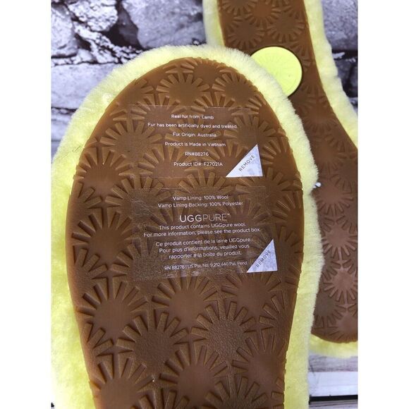 UGG Green Fluff Yeah Poppy California Slide Sandals Women 10M US/41EU 1118459 - Picture 9 of 16